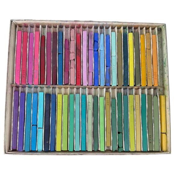 FaberCastell Design NuPastel Set Of 96 Firm Sticks With Box Used Vintage - Picture 2 of 16